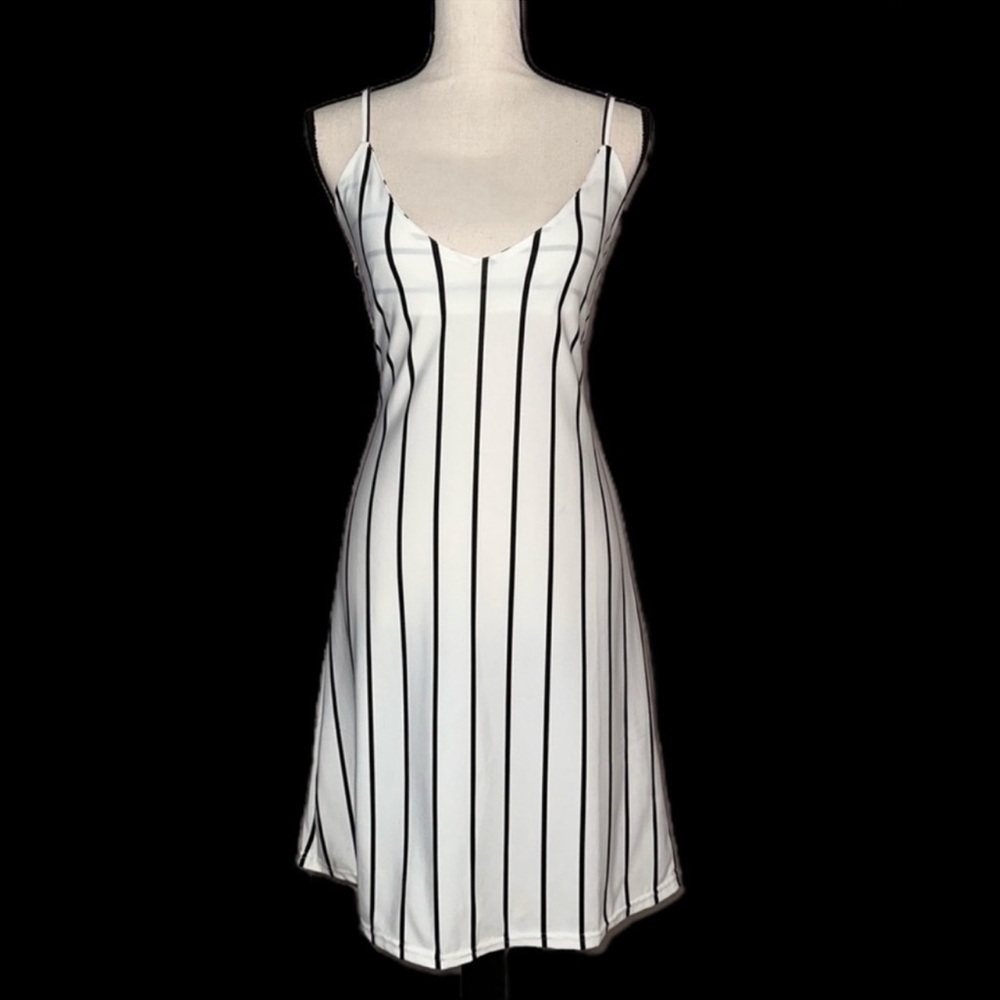 Black and White Striped Dress